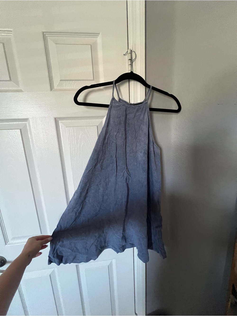 Sleeveless Blue Halter Dress